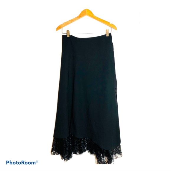 ✨LACE BLACK FULL SKIRT (M) - Picture 1 of 6